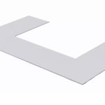 Monaco høy/lav gulvplate i klart glass