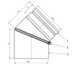 PEISRØR Ø150 STILBART 0-45° SENOTHERM 2MM 2delt - Bilde 2