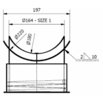 RØYKRØRs.FØRING LECA VENTI  Ø150 mm, pipeløp Ø180mm - Bilde 2
