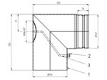 PEISRØR Ø150X90° M/L 2DELT SENOTHERM 2MM - Bilde 2