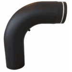 PEISRØR Ø150X90° M/L rund GLATT 40X50 SENOTHERM SORT