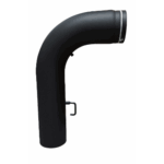 PEISRØR Ø150X90° M/L rund+SPJELD GLATT 45X70 SENOTH 2MM