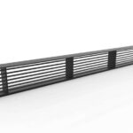 VENTILRIST RAIL SORT B1000H100mm m/kassett 700cm2