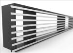 VENTILRIST RAIL SORT B500H100mm m/kassett 355cm2 - Bilde 3