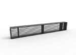 VENTILRIST RAIL SORT B650H100mm m/kassett 460cm2