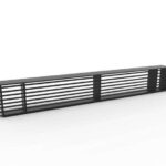 VENTILRIST RAIL SORT B650H100mm m/kassett 460cm2