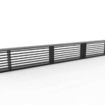 VENTILRIST RAIL SORT B800H100mm mKassett -608cm2