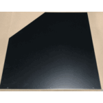 UNDERLAGSPLATE EMALJERT  D100B100 (C) SORT/GRÅ (front 59,5 CM HEL MIN